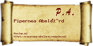 Pipernea Abelárd névjegykártya